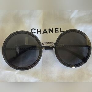 Chanel Chain Detail Round Sunglasses  4245 C.108/s4